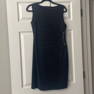 Ivanka Trump dress- Navy/Gold -size 8- like new, lightly worn